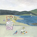 Coronation cup and bird brooch